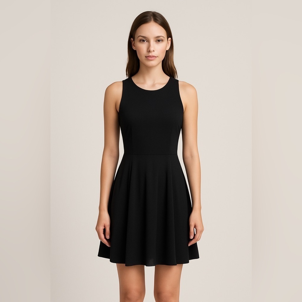 AllSaints EITA Black Mini Dress S | Goth Grunge Witchy Moto Biker Minimalist